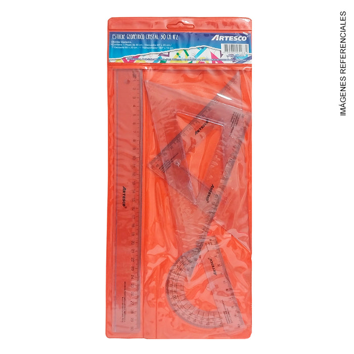 Estuche Geometrico Artesco 30Cm Cristal