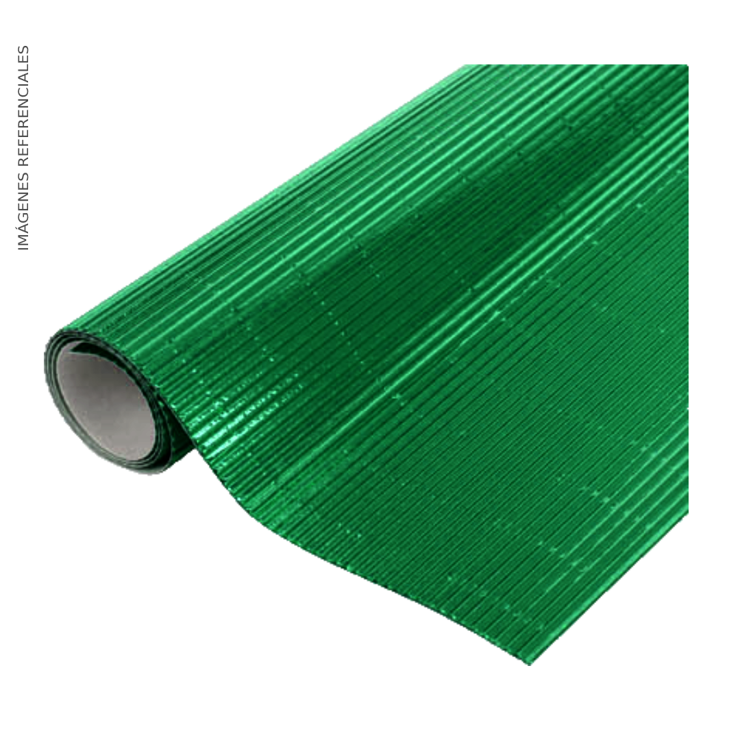 CARTON CORRUGADO METALICO VERDE - Imagen 1