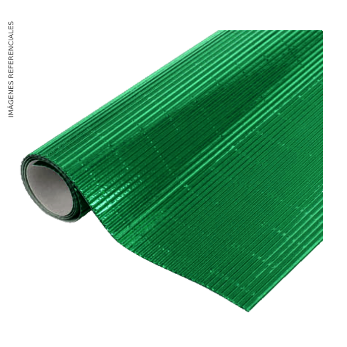 Cartón Corrugado Metálico 50 X 70 Cm Verde (X1)