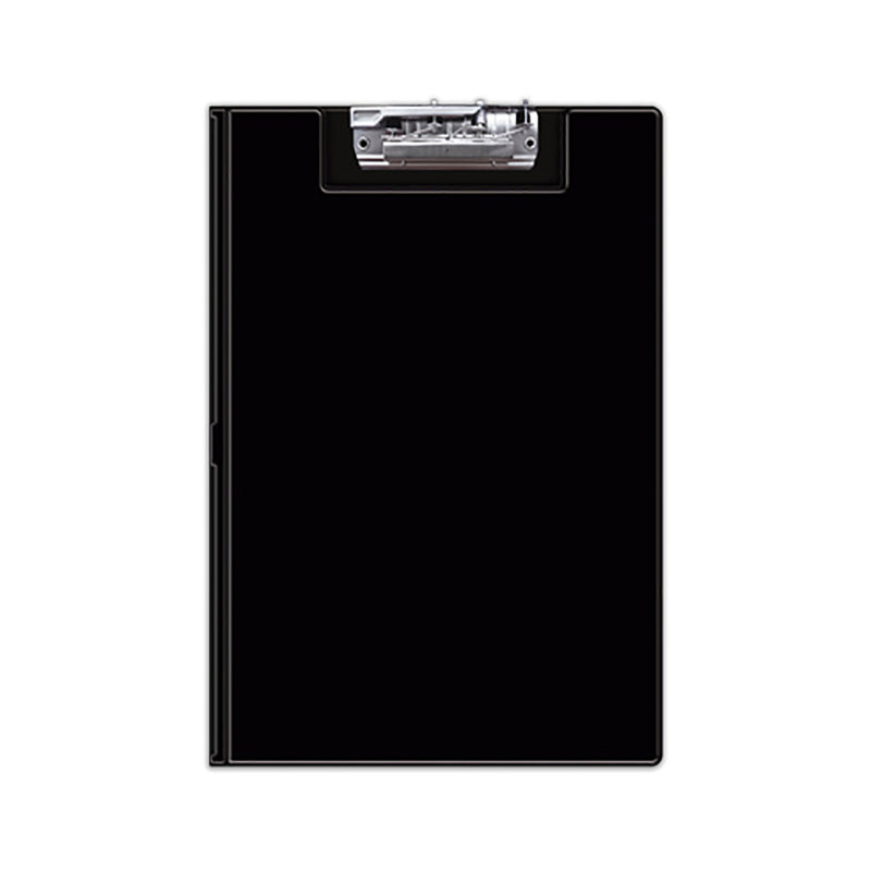 Folder Artesco de Plastico Doble Tapa Oficio con Sujetador Superior Negro