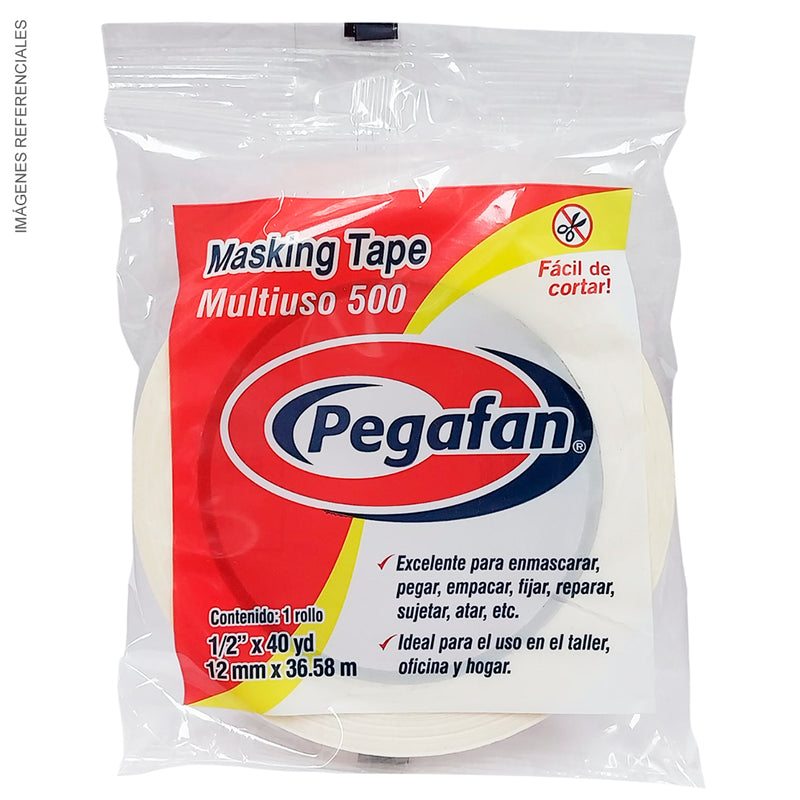 Cinta Masking Tape Multiuso Pegafan 500 (1/2"X40Yds)