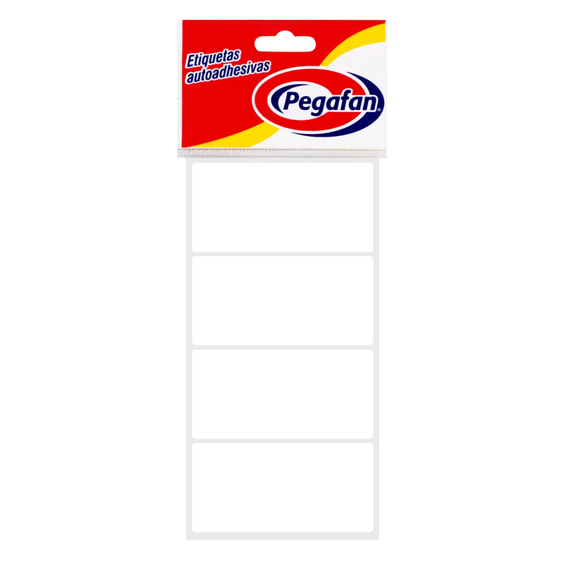 Etiqueta Adhesiva para Oficina y Hogar Pegafan (36.2x73.5mm) Blanco x100und