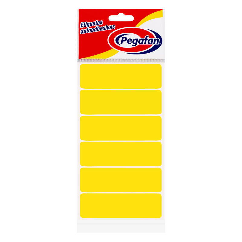 Etiqueta Pegafan(23.5X76mm) Amarillo Fosforescente x100und