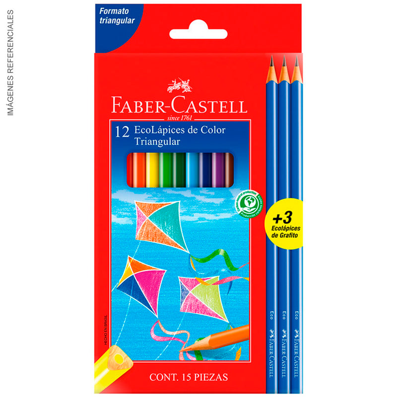 Colores Faber Castell Ecolapices triangulares Sc/Lg Est x12
