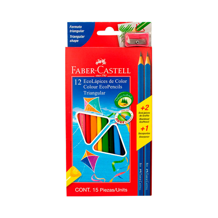 Colores Faber Castell Ecolapices triangulares Sc/Lg Est x12