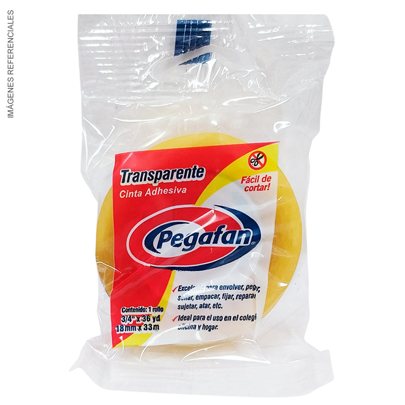 Cinta Adhesiva Transparente Pegafan (3/4"X36Yds)