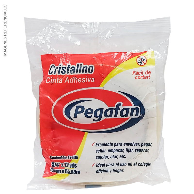 Cinta Adhesiva Cristalina Pegafan (3/4"X72Yds)