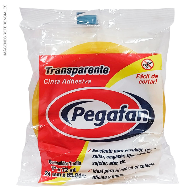 Cinta Adhesiva Transparente Pegafan (1"X72Yds)
