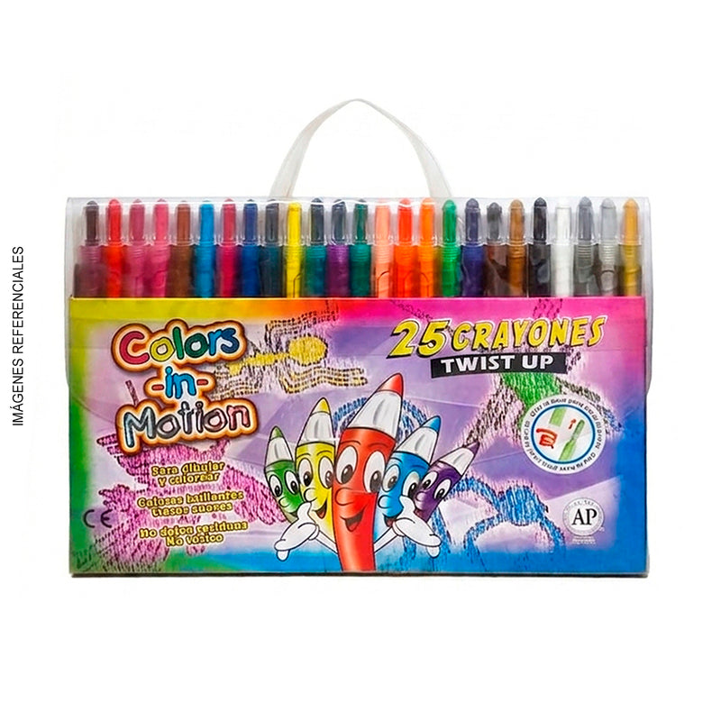 Crayones Colors in Motion (LT10-025GT) Twist Up Jumbo (x25)