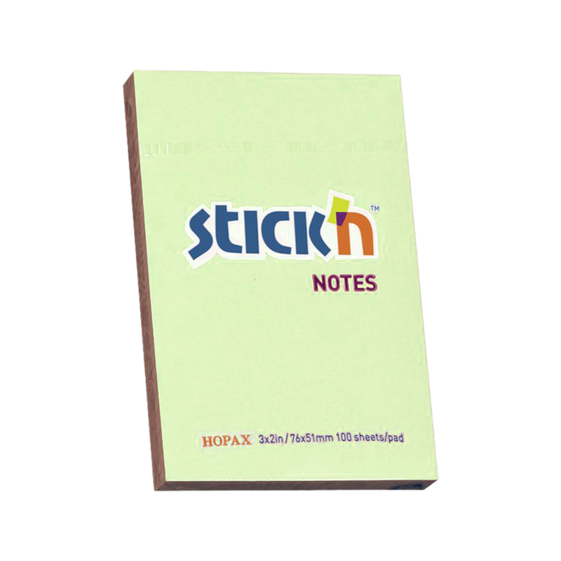 Notas Stick'N 3X2" (21147) (100Hjs) Verde