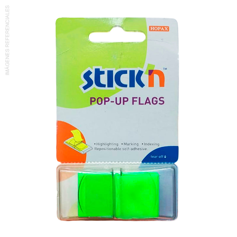 Banderitas Stick'N Pop Up (26011) (1") Verde Neon