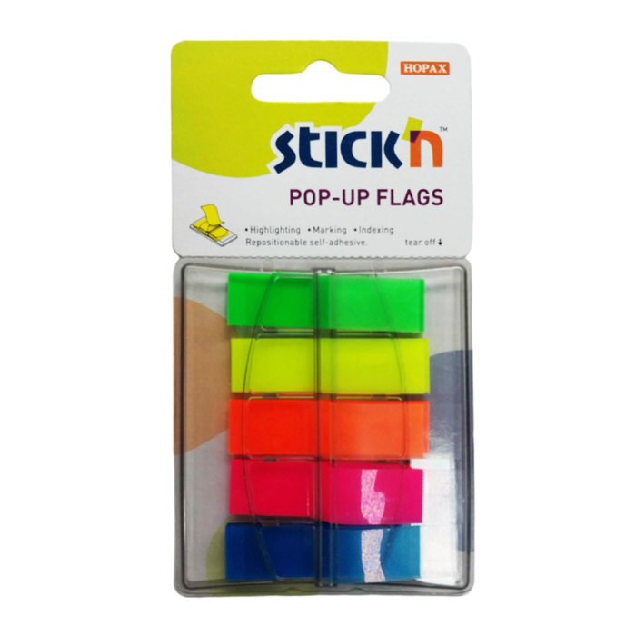 Banderitas Stick'N Pop Up (26029) (200Hjs) 5 Colores Neon
