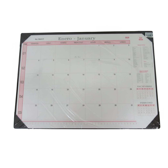 Planificador Mensual Boni 2026 (H-100) D/Escri (51.5X34.7CM)