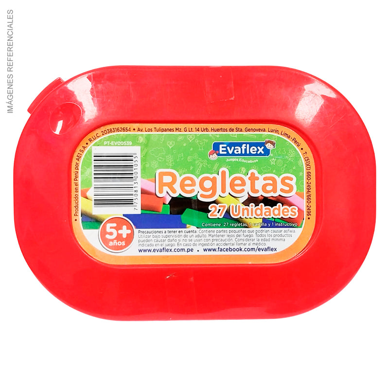 Juego Didact Evaflex (PT-EV00539) Regletas Cuisenaire (X27)