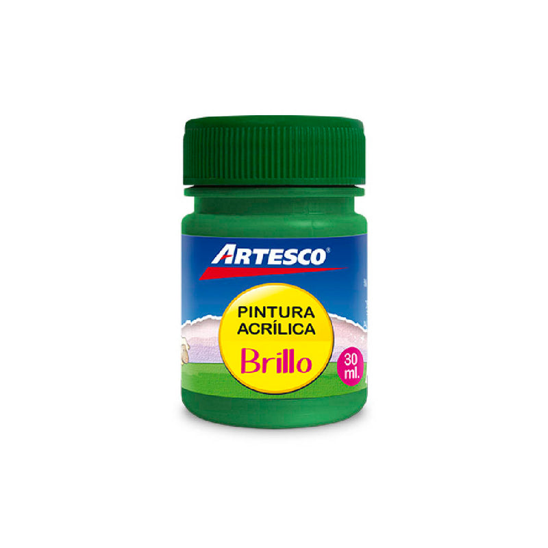 Pintura Acrilica Artesco Brillante 30ml Verde
