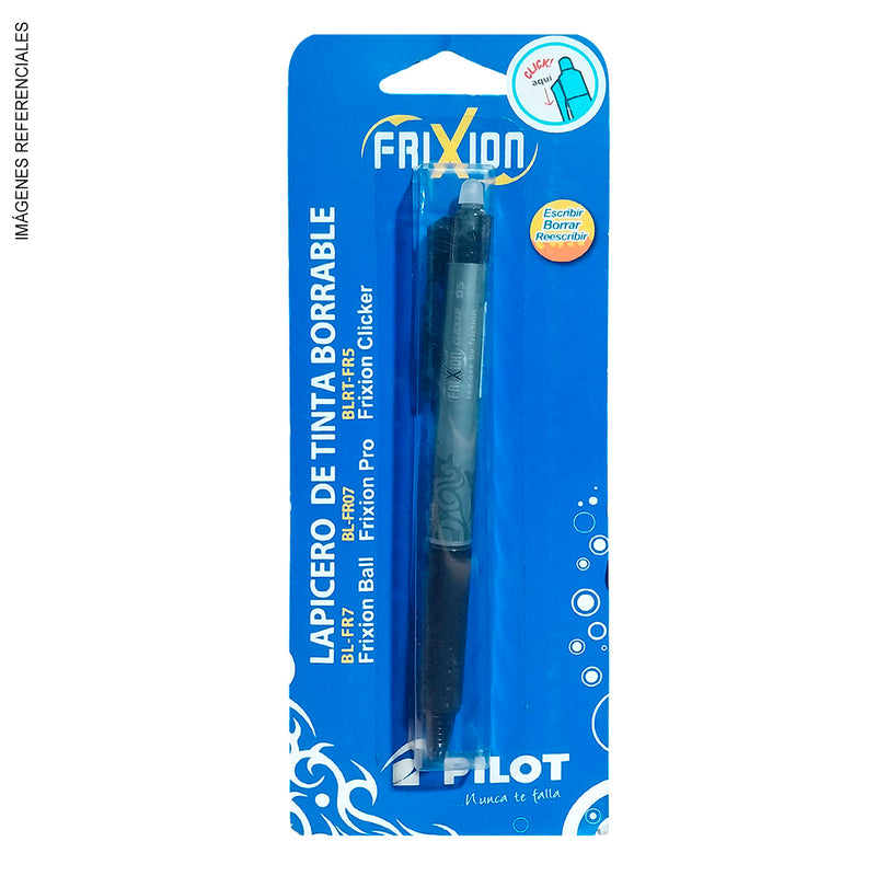 Bolígrafo Pilot Frixion Tinta Gel (BLRT-FR05) Borrable Retráctil Negro - BLISTER
