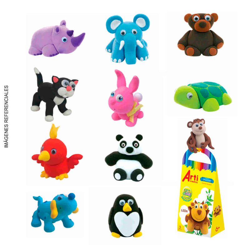 Cerámica Ultra Light Arti Creativo Kit Fun 4 One Animales - Surtido