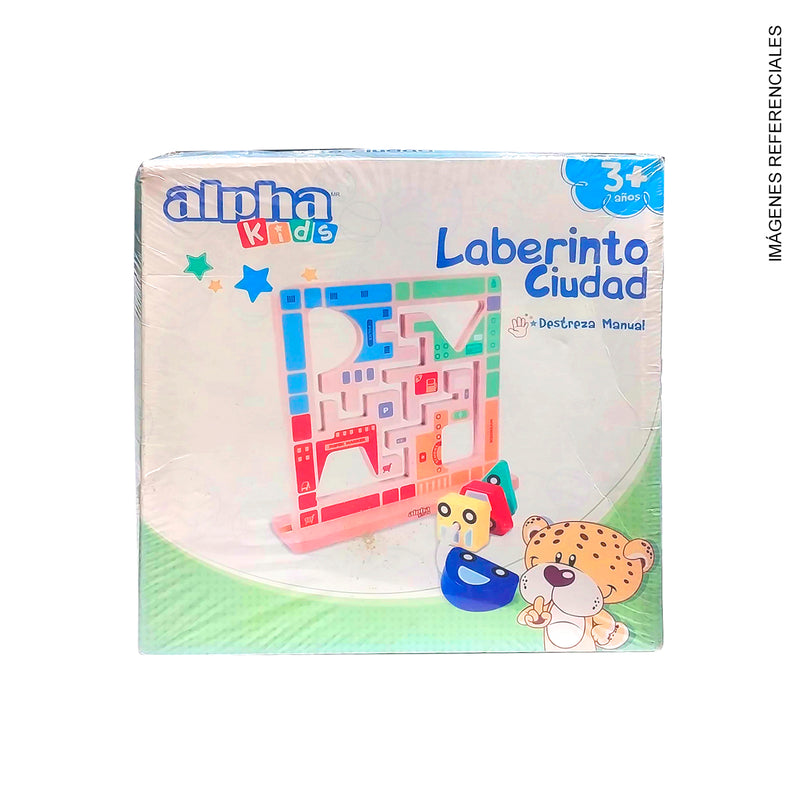 Juego Didactico Alpha (49505) Laberinto D/Madera Ciudad