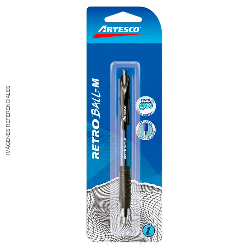 Boligrafo Artesc(7070715) Retráct Retr Ball(Neg)(X1)Uni Blis