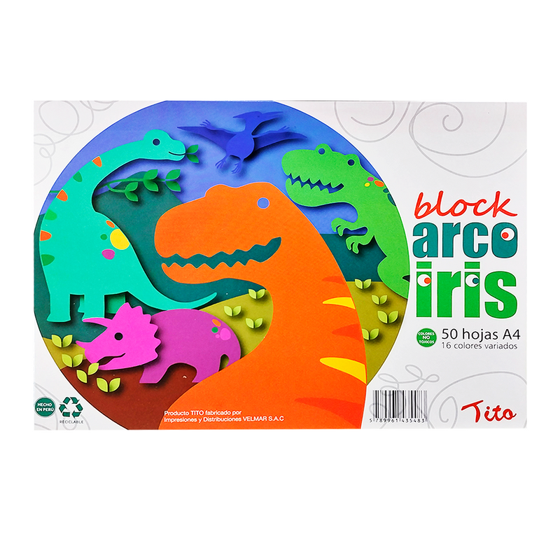 Block Arco Iris A4 (50 Hjs)