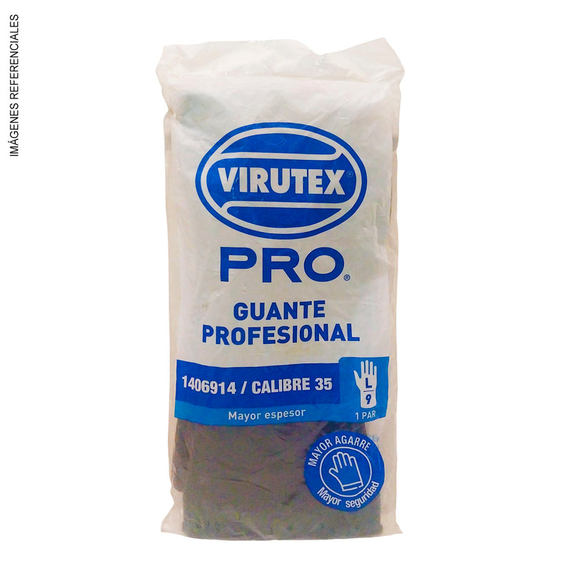 Guantes Virutex Profesional Calibre 35 #9 L Negro