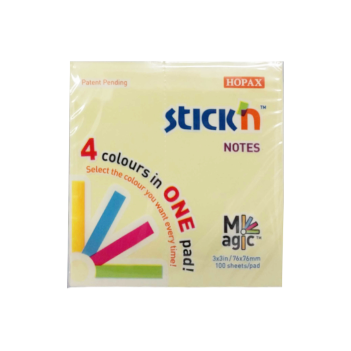 Notas Stick'N Magic (21574) 3X3" (100Hjs) Pastel X4 Colores