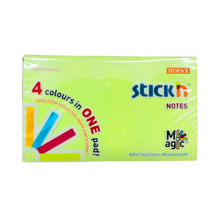 Notas Stick'N Magic (21573) 3X5" (100Hjs) Neon X4