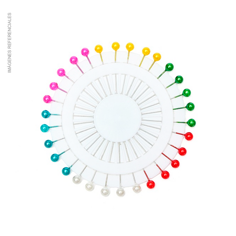 Alfiler con Cabeza en Rueda - Colores surtidos