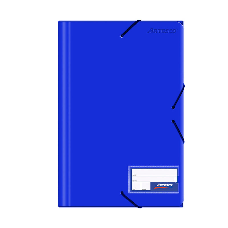 Folder Artesco D/Plast C/Liga C/Entero Azul + Fast Plast