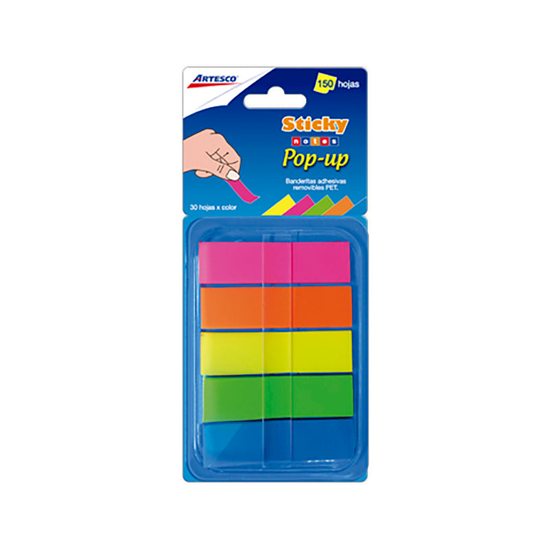 Banderitas Artesco Pop Up 5 Colores X30 Hjs