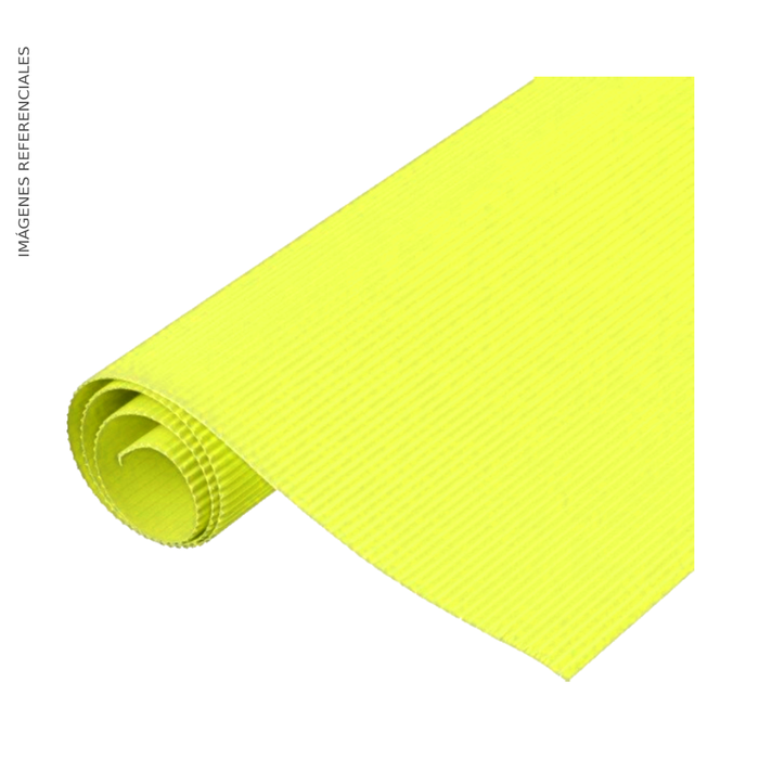Cartón Corrugado Fosforescente 50 X70 Cm Amarillo (X1)
