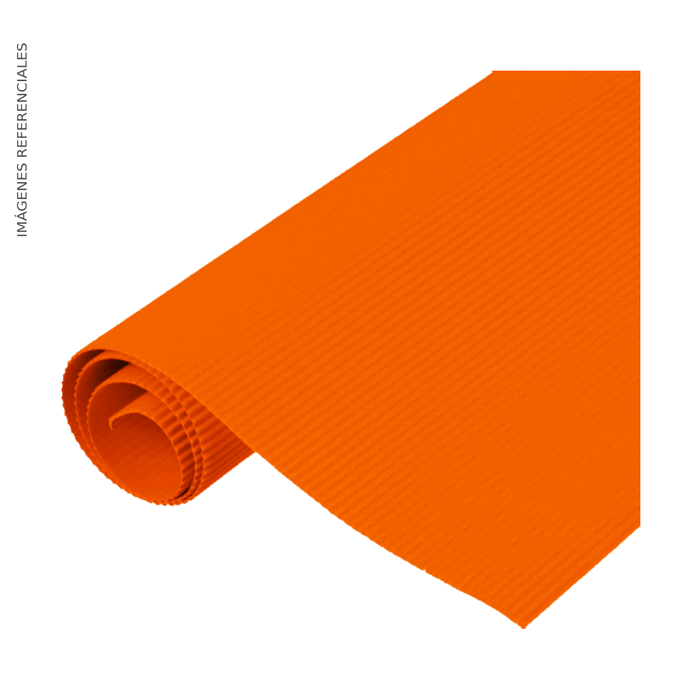 Carton Corrugado Fosforecente 50 X70 Cm Naranja (X1)