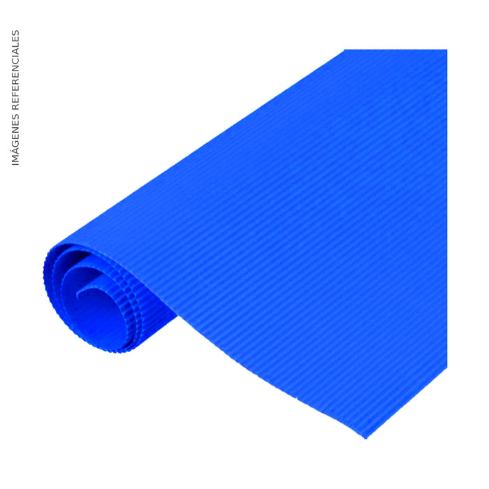 Cartón Corrugado Fosforescente 50 X70 Cm Azul (X1)