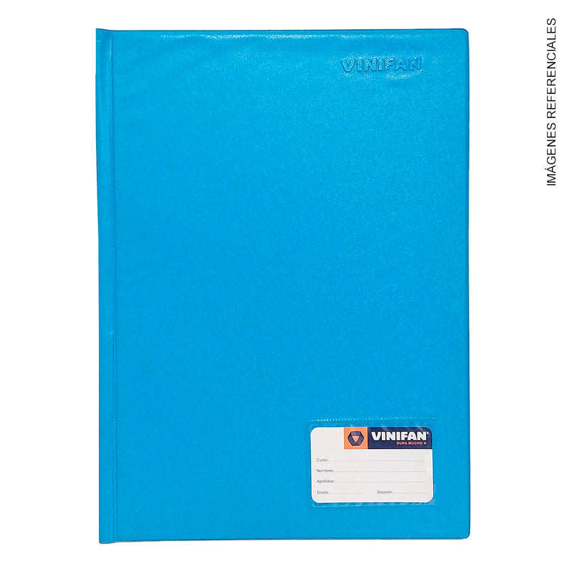 Folder Vinifan De Plástico De Tapa Oficio Con Gusano Turquesa