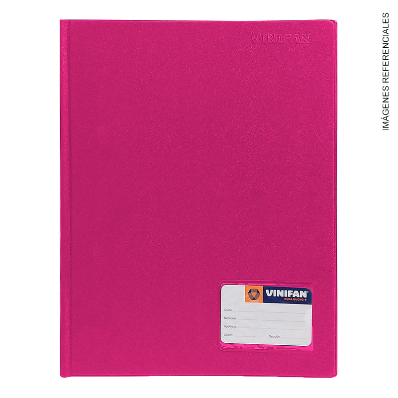 Folder Vinifan De Plástico De Tapa A4 Con Gusano Magenta