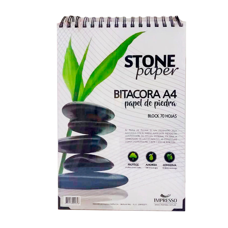 Block Stone Paper Bitacora A4 X70 H