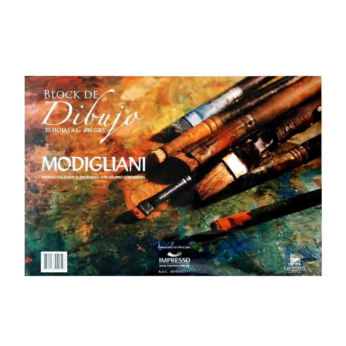 Block Modigliani De Dibujo A3x20h 200gr