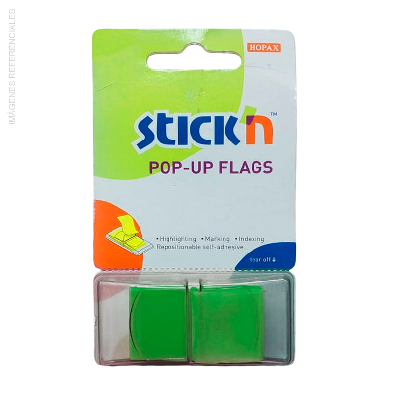 Banderitas Stick'N Pop Up (26023) X50 Verde