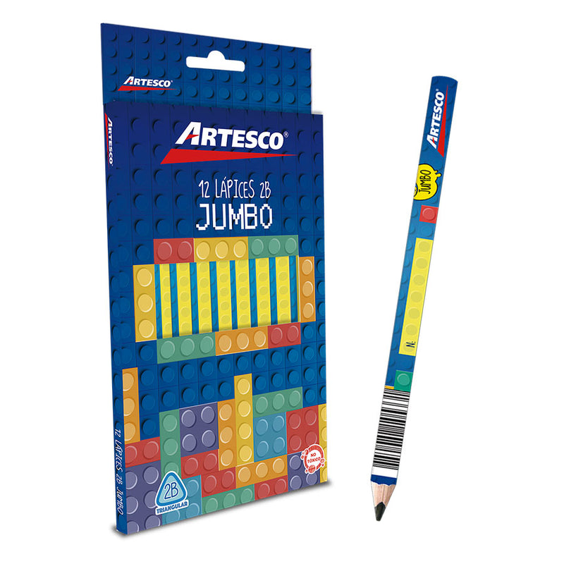 Lápiz Artesco Triangular Jumbo 2B