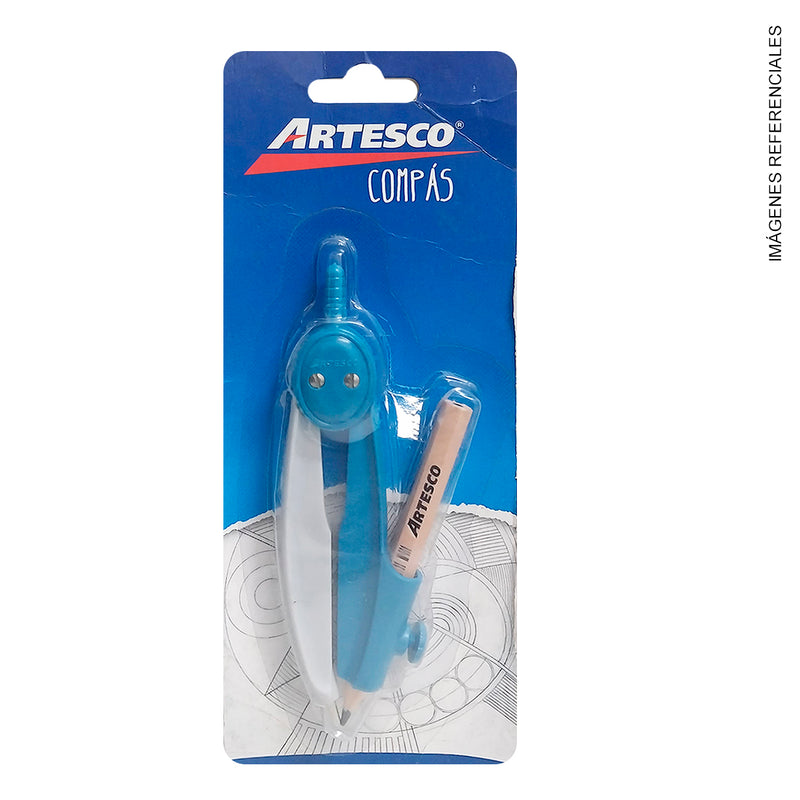 Compas Plástico Artesco Escolar Blister