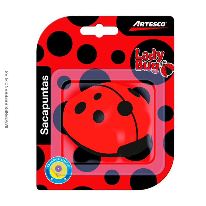 Tajador  Artesco Plastico Simple Ladybug X1 Blis