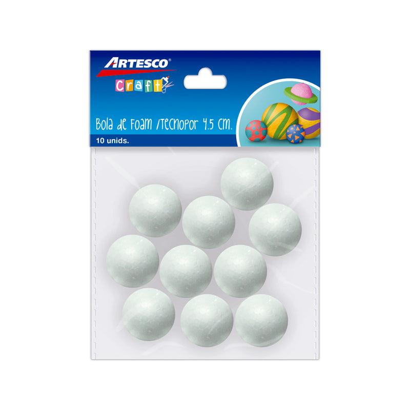 Bola de Foam Artesco 4.5 Cm X10 Bls