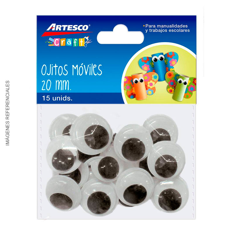Ojitos Moviles Artesco 20Mm X15 Blis