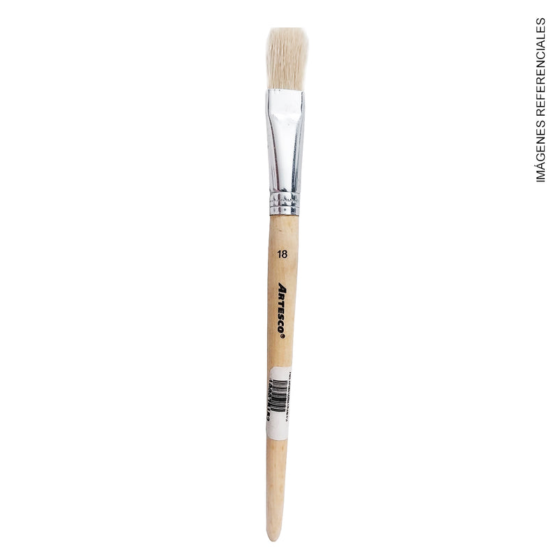 Pincel Artesco P/Cerda P/Plana N°18