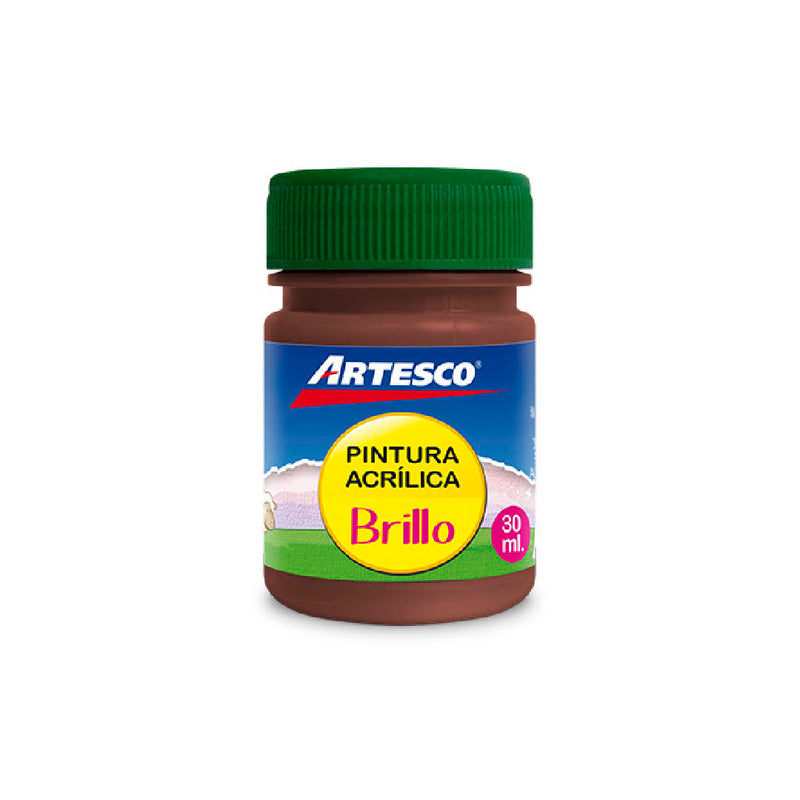 Pintura Artesco Acrilica Brillante 30ml Marron