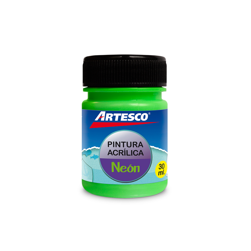 Pintura Acrilica Artesco Neon 30ml Verde