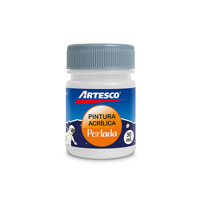 Pintura Acrilica Artesco Perlada Metalica 30ml Blanco