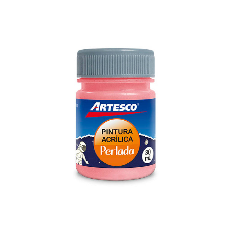 Pintura Acrilica Artesco Perlada Metalica 30ml Rosado
