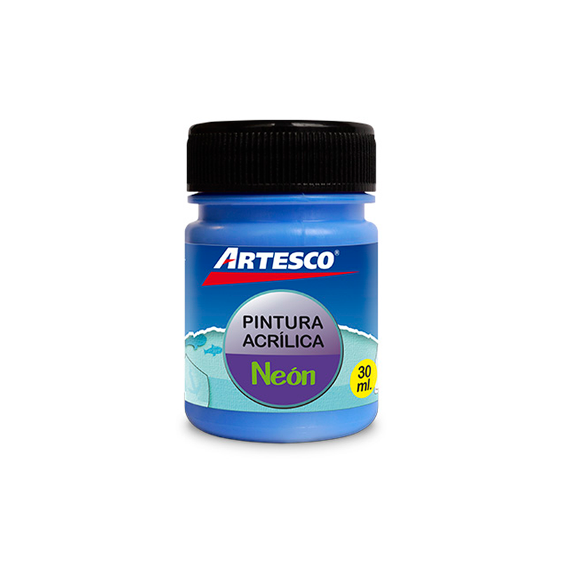 Pintura Acrilica Artesco Neon 30ml Azul