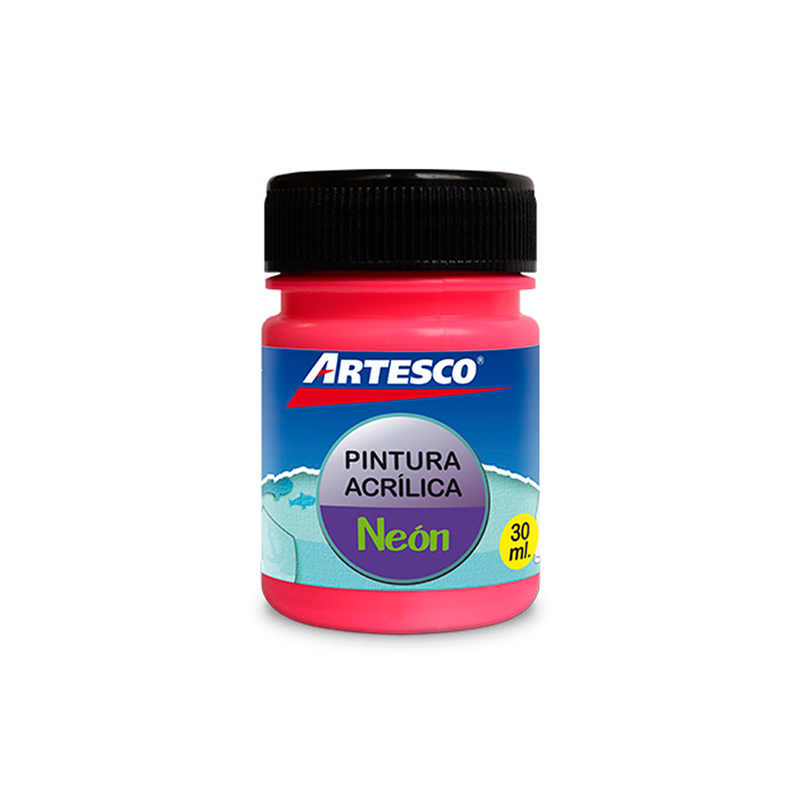 Pintura Acrilica Artesco Neon 30ml Rosado